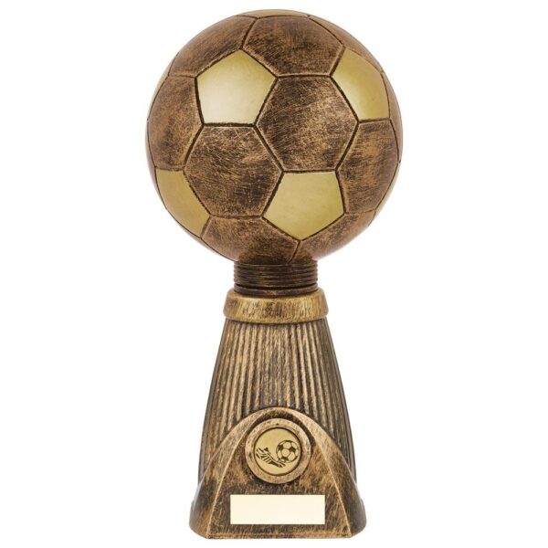 Planet Football Deluxe Rapid 2 Trophy Antique Bronze & Gold - Cornish Custom Creations