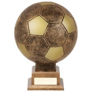 Planet Football Legend Rapid 2 Trophy Antique Bronze & Gold - Cornish Custom Creations