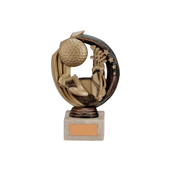 Renegade Golf Legend Award Antique Bronze & Gold - Cornish Custom Creations