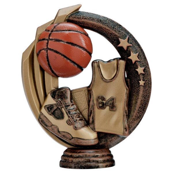 Renegade Rapid 2 Basketball Holder Antique Bronze & Gold - Cornish Custom Creations