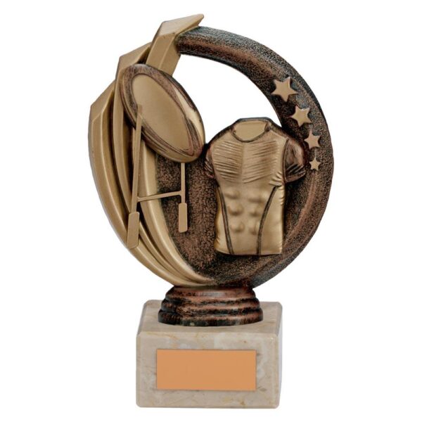 Renegade Rugby Legend Award Antique Bronze & Gold - Cornish Custom Creations