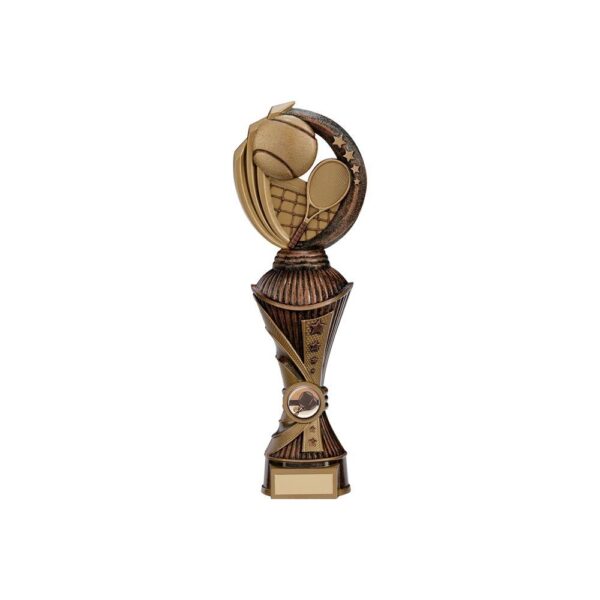Renegade Tennis Heavyweight Award Antique Bronze & Gold - Engrave Express