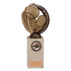 Renegade Tennis Legend Award Antique Bronze & Gold - Engrave Express