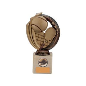 Renegade Tennis Legend Award Antique Bronze & Gold - Engrave Express