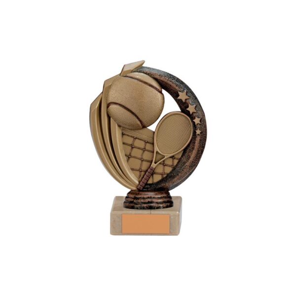 Renegade Tennis Legend Award Antique Bronze & Gold - Engrave Express