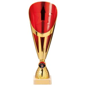 Rising Stars Deluxe Plastic Lazer Cup Gold & Red - Cornish Custom Creations