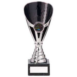 Rising Stars Premium Plastic Trophy Silver & Black - Cornish Custom Creations