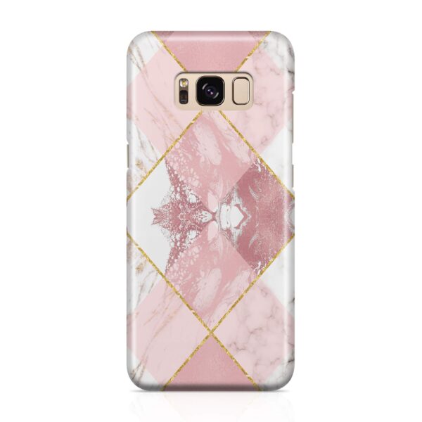 Rose Marble & Geometric Patterns - Galaxy 3D Phone Case - Cornish Custom Creations