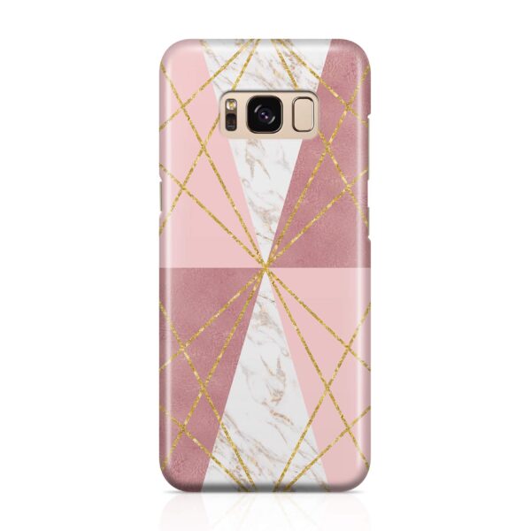 Rose Marble & Geometric Patterns - Galaxy 3D Phone Case - Cornish Custom Creations