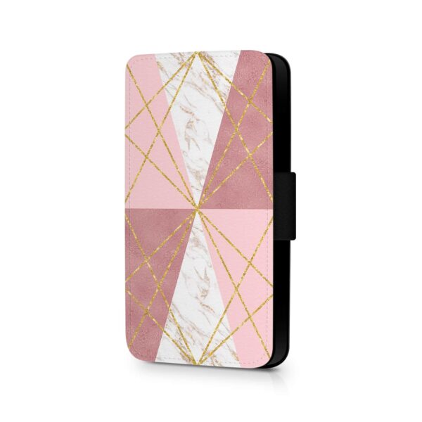 Rose Marble & Geometric Patterns | Galaxy Wallet Case - Cornish Custom Creations