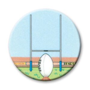 Rugby Ball & Post 25mm - Cornish Custom Creations