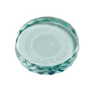 Saturn Jade Glass Paperweight - Cornish Custom Creations