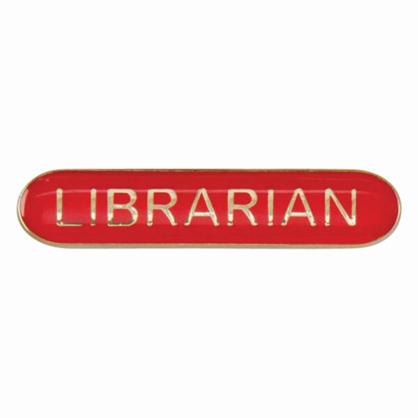 Scholar Bar Badge Librarian Red - Cornish Custom Creations