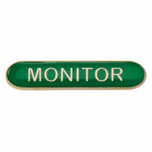 Scholar Bar Badge Monitor Green - Cornish Custom Creations