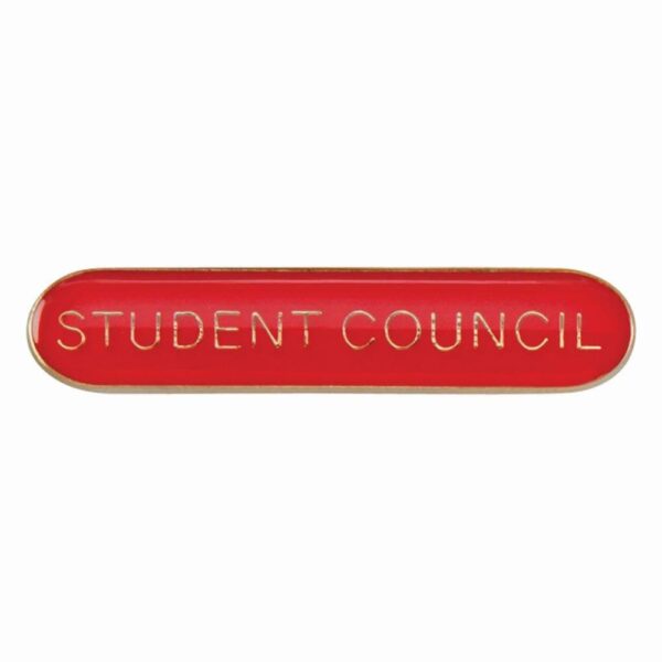 Scholar Bar Badge Student Council Red - Cornish Custom Creations