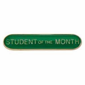 Scholar Bar Badge Student of Month Green - Cornish Custom Creations