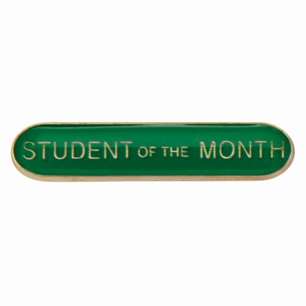 Scholar Bar Badge Student of Month Green - Cornish Custom Creations