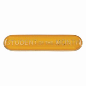 Scholar Bar Badge Student of Month Yellow - Cornish Custom Creations