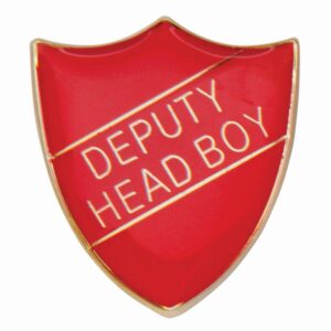 Scholar Pin Badge Deputy Head Boy Red - Cornish Custom Creations