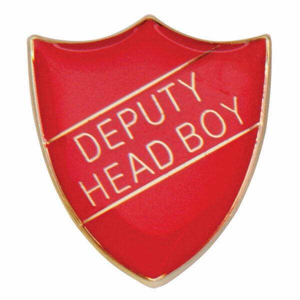 Scholar Pin Badge Deputy Head Boy Red - Cornish Custom Creations