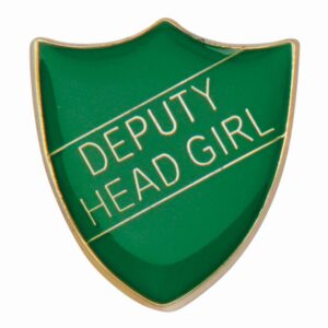 Scholar Pin Badge Deputy Head Girl Green - Cornish Custom Creations