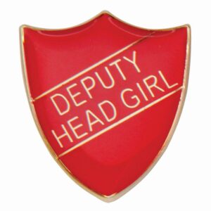 Scholar Pin Badge Deputy Head Girl Red - Cornish Custom Creations