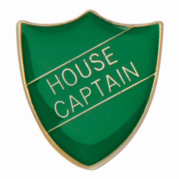 Scholar Pin Badge House Captain Green - Cornish Custom Creations