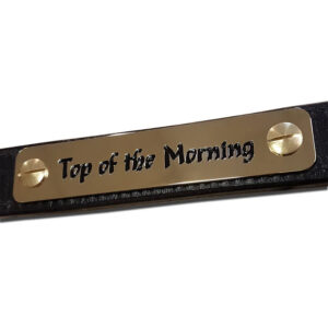 Solid brass horse headcollar nameplate, 100mm x 20mm - Cornish Custom Creations