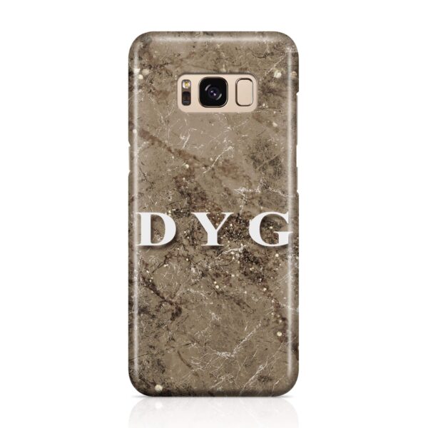 Sparkle Marble With Initial - Galaxy 3D Personalised Phone Case - Cornish Custom Creations