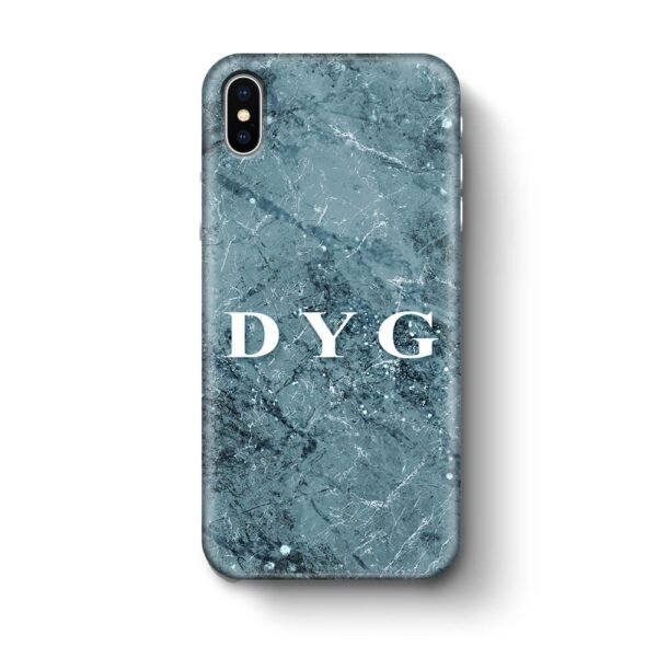 Sparkle Marble With Initials - iPhone 3D Personalised Phone Case - Cornish Custom Creations
