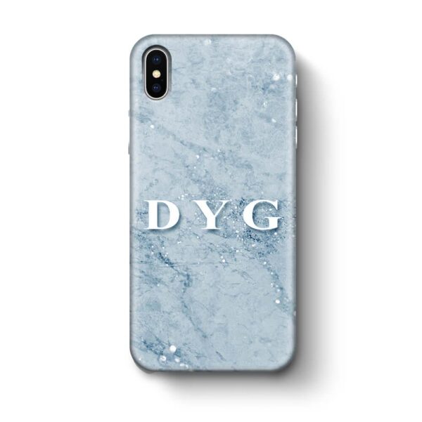 Sparkle Marble With Initials - iPhone 3D Personalised Phone Case - Cornish Custom Creations