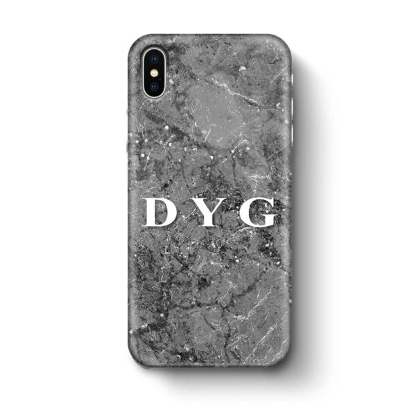 Sparkle Marble With Initials - iPhone 3D Personalised Phone Case - Cornish Custom Creations