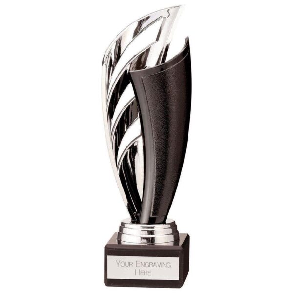 Spartan Plastic Trophy Silver & Black - Cornish Custom Creations