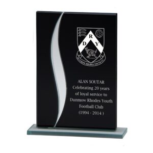 Spirit Mirror Glass Award Black & Silver - Cornish Custom Creations