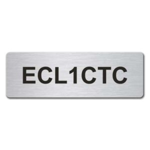 STAINLESS STEEL EFFECT NAME PLATE 120MM X 40MM - Engrave Express