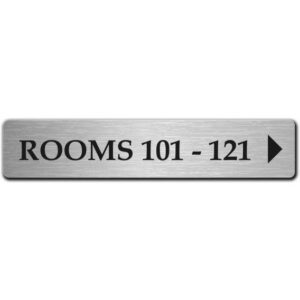 STAINLESS STEEL EFFECT NAME PLATE 250MM X 50MM - Engrave Express