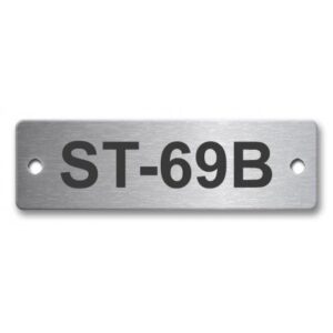 STAINLESS STEEL EFFECT NAME PLATE 50MM X 15MM - Engrave Express