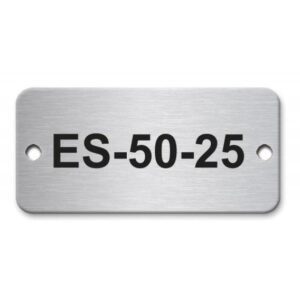 STAINLESS STEEL EFFECT NAME PLATE 50MM X 25MM - Engrave Express