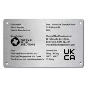 STAINLESS STEEL EFFECT NAME PLATE UKCA 120MM X 70MM - Engrave Express