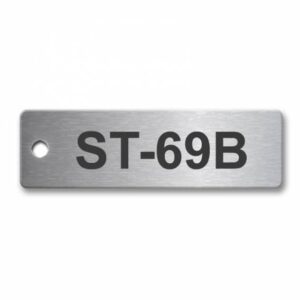 STAINLESS STEEL EFFECT TAG 50MM X 15MM - Engrave Express