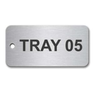 STAINLESS STEEL EFFECT TAG 50X25MM (BRUSH POLISHED) - Engrave Express