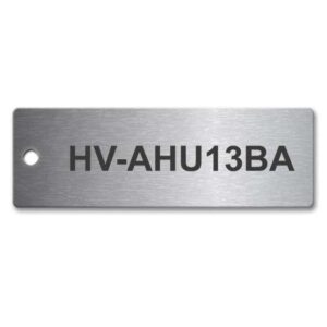 STAINLESS STEEL EFFECT TAG 75MM X 25MM (BRUSH POLISHED) - Engrave Express