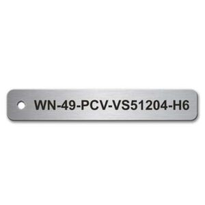 STAINLESS STEEL EFFECT TAG 90MM X 15MM - Engrave Express