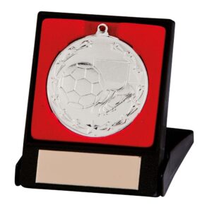 Starboot Economy Football Medal & Box Silver - Cornish Custom Creations