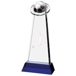 Stellar Football Crystal Award - Cornish Custom Creations