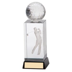 Stirling Golf Crystal Award - Cornish Custom Creations