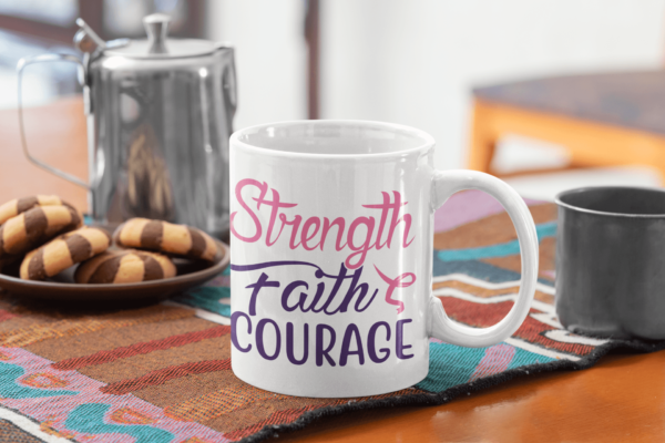 Strength, Faith & Courage' Fighter Warrior Mug - Cornish Custom Creations