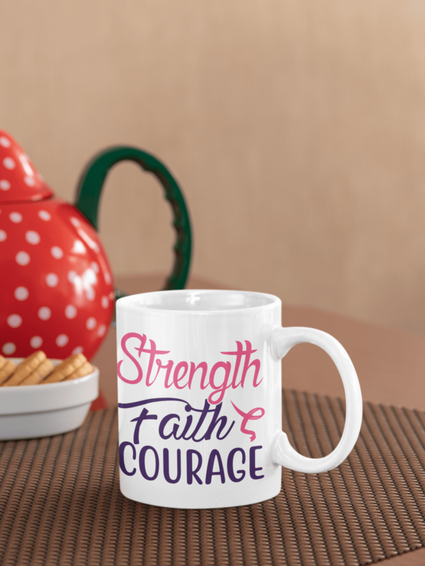 Strength, Faith & Courage' Fighter Warrior Mug - Cornish Custom Creations