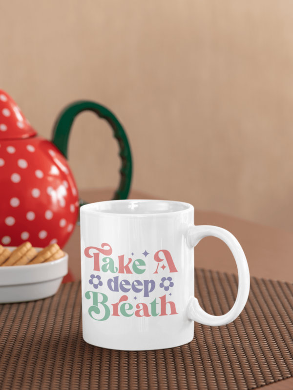 Take a Deep Breath' Mental Health Awareness Mug - Cornish Custom Creations