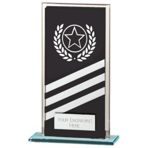 Talisman Mirror Glass Award Black/Silver - Cornish Custom Creations